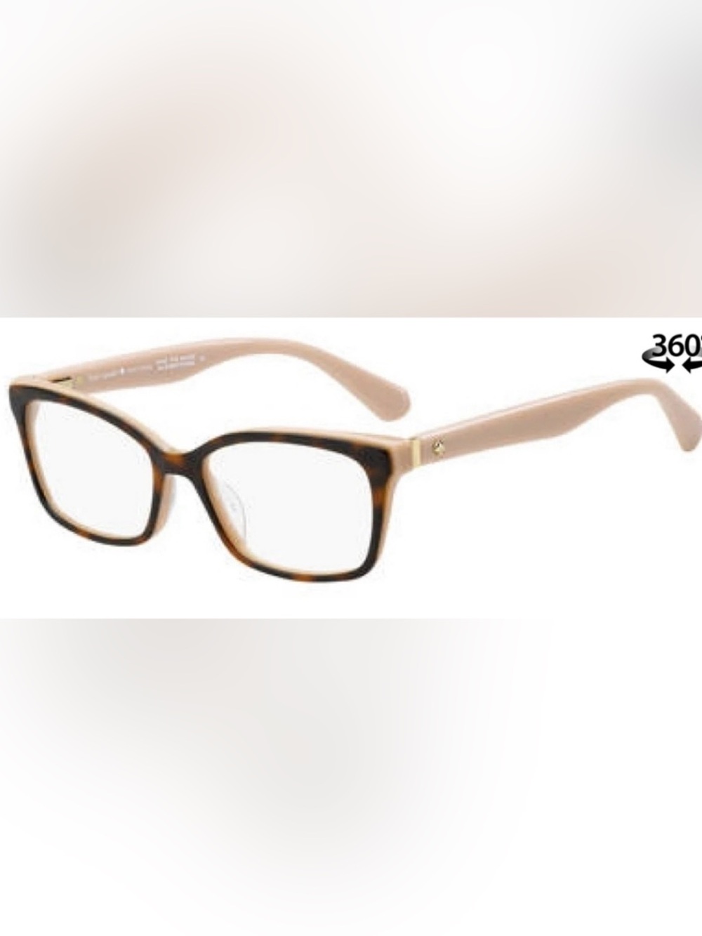KATE SPADE JERI Tortoiseshell Glasses Women's Frames Blush Pink Rose Gold